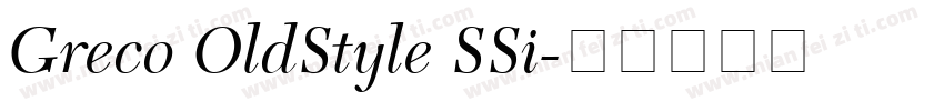 Greco OldStyle SSi字体转换